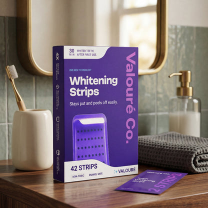 Valouré Purple Teeth Whitening Strips – Enamel Safe, Peroxide-Free